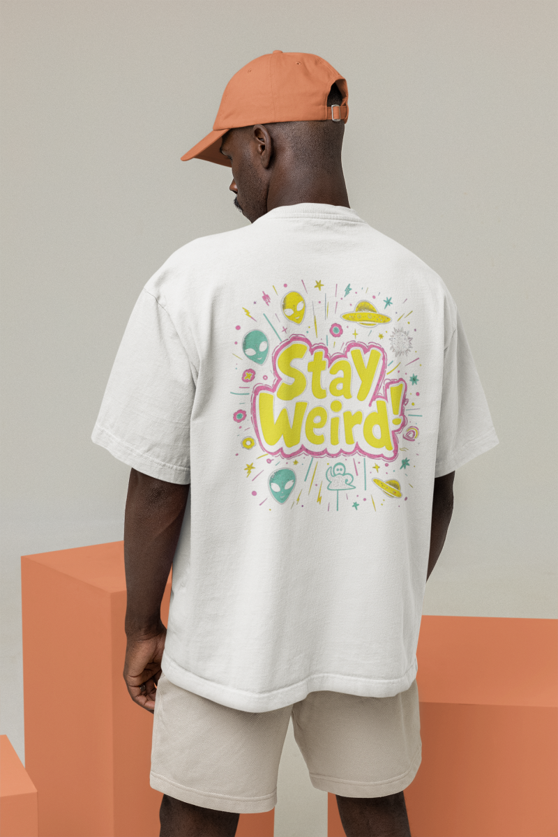 Stay Weird Oversized Tee - Image 3