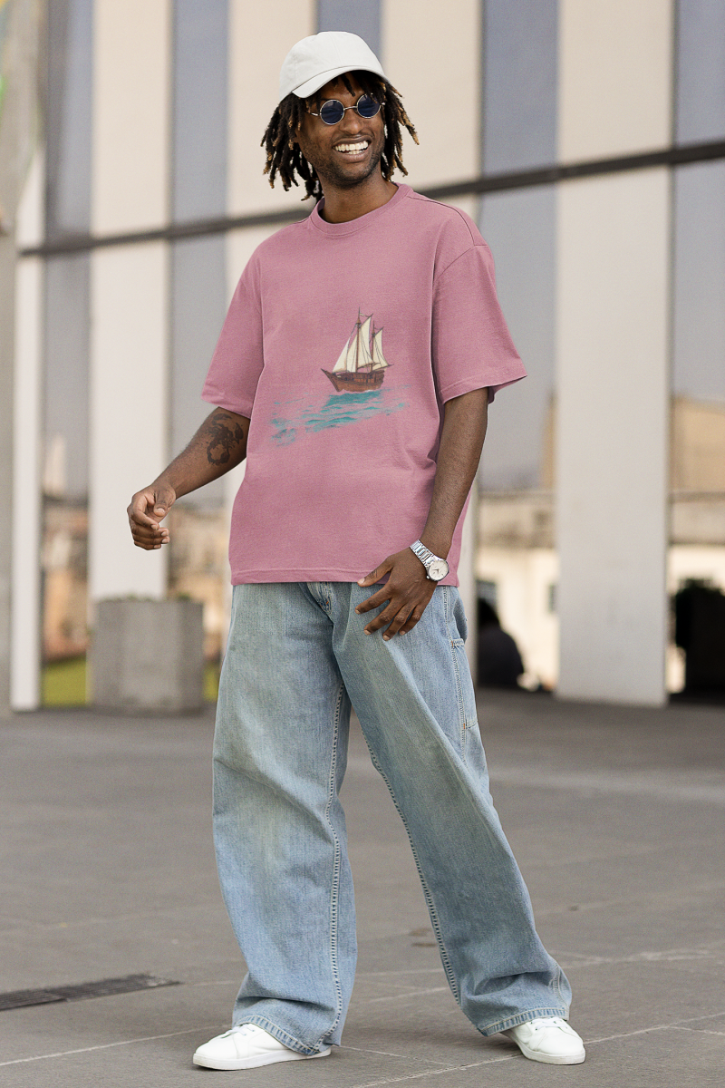 Sail Away Vibes Oversized Tee - Image 3