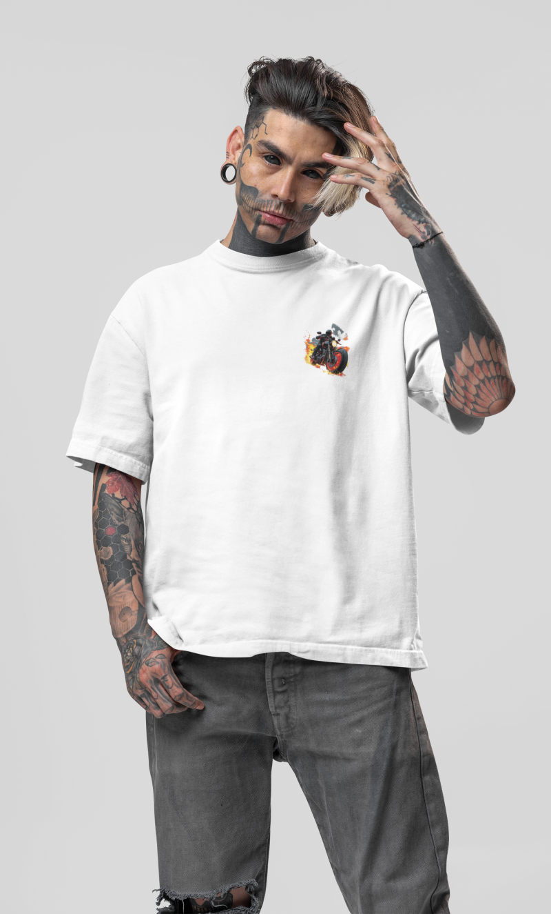 Flame Rider Oversized Tee - Image 4