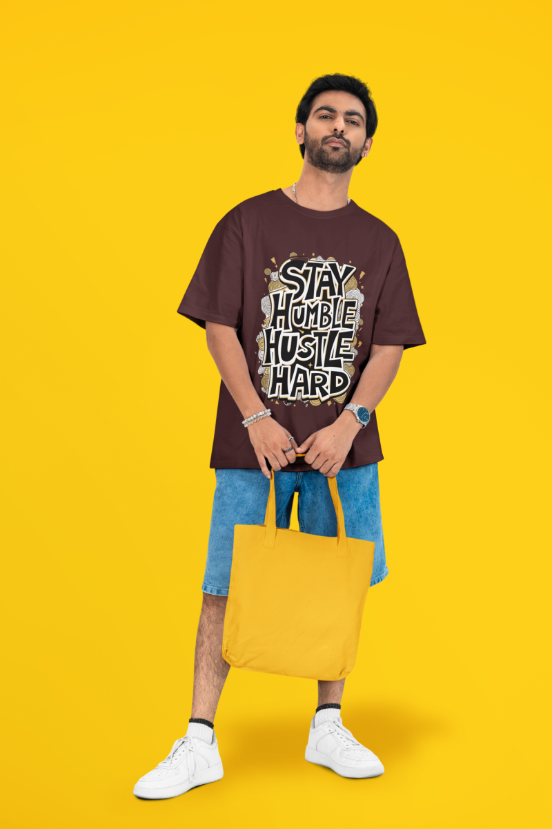 Hustle Hard Oversized Tee - Image 3