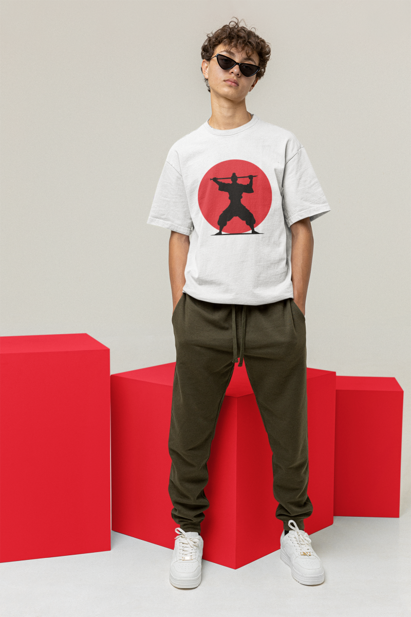 Ninja Silhouette Oversized Tee - Image 4