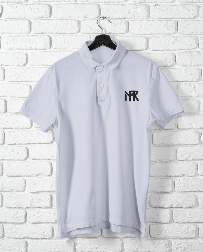 Grey Melange Polo T-Shirt - Image 4